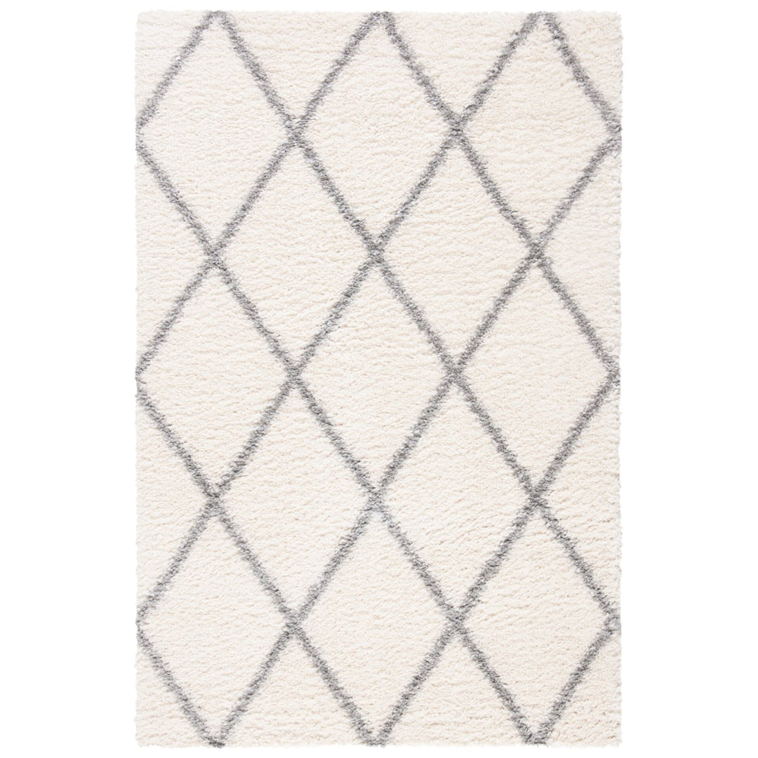 SAFAVIEH Parma Shag Collection PMA515A Cream / Grey Rug Image 11