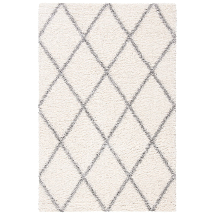 SAFAVIEH Parma Shag Collection PMA515A Cream / Grey Rug Image 11