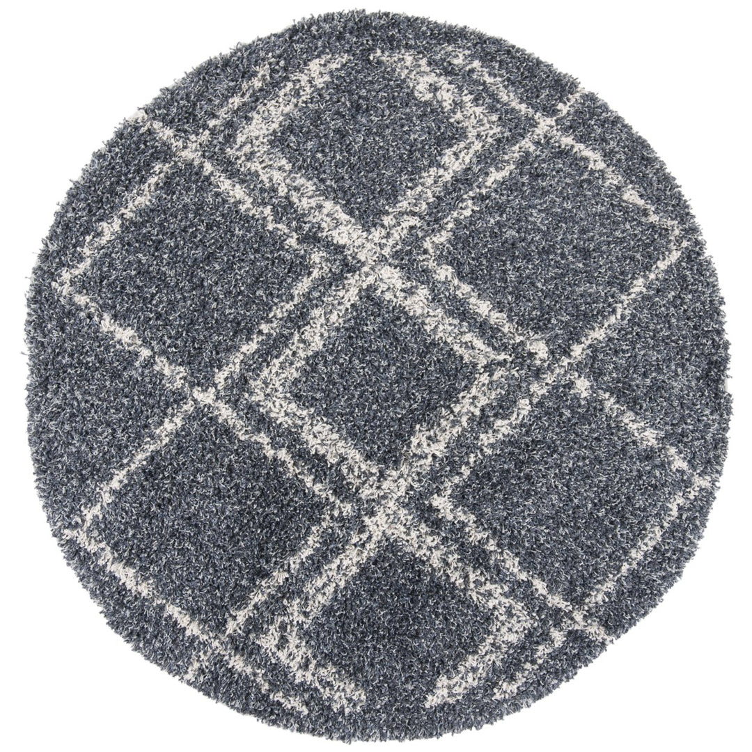 SAFAVIEH Pro Lux Shag Collection PLX432L Blue / Creme Rug Image 1