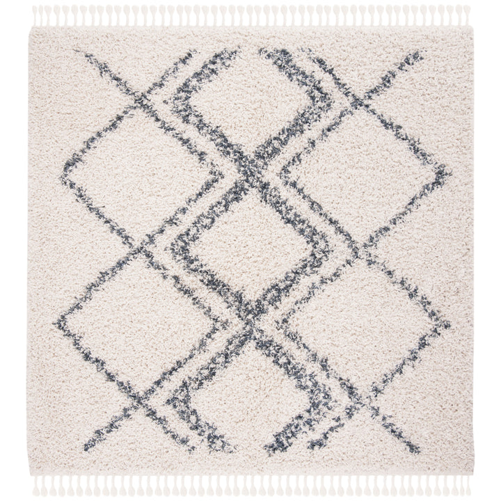 SAFAVIEH Pro Lux Shag Collection PLX432A Cream / Blue Rug Image 5