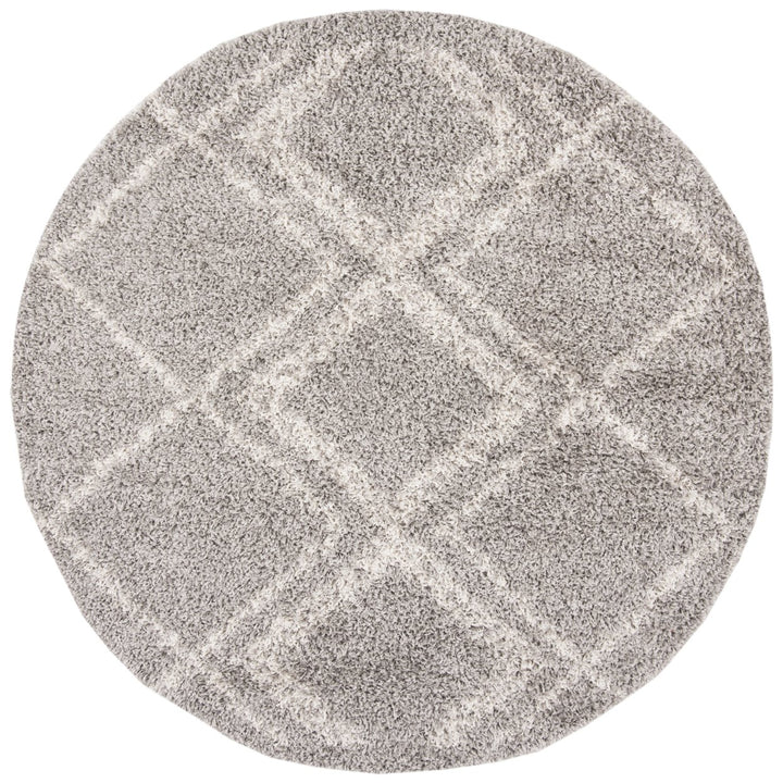 SAFAVIEH Pro Lux Shag Collection PLX432F Grey / Cream Rug Image 4