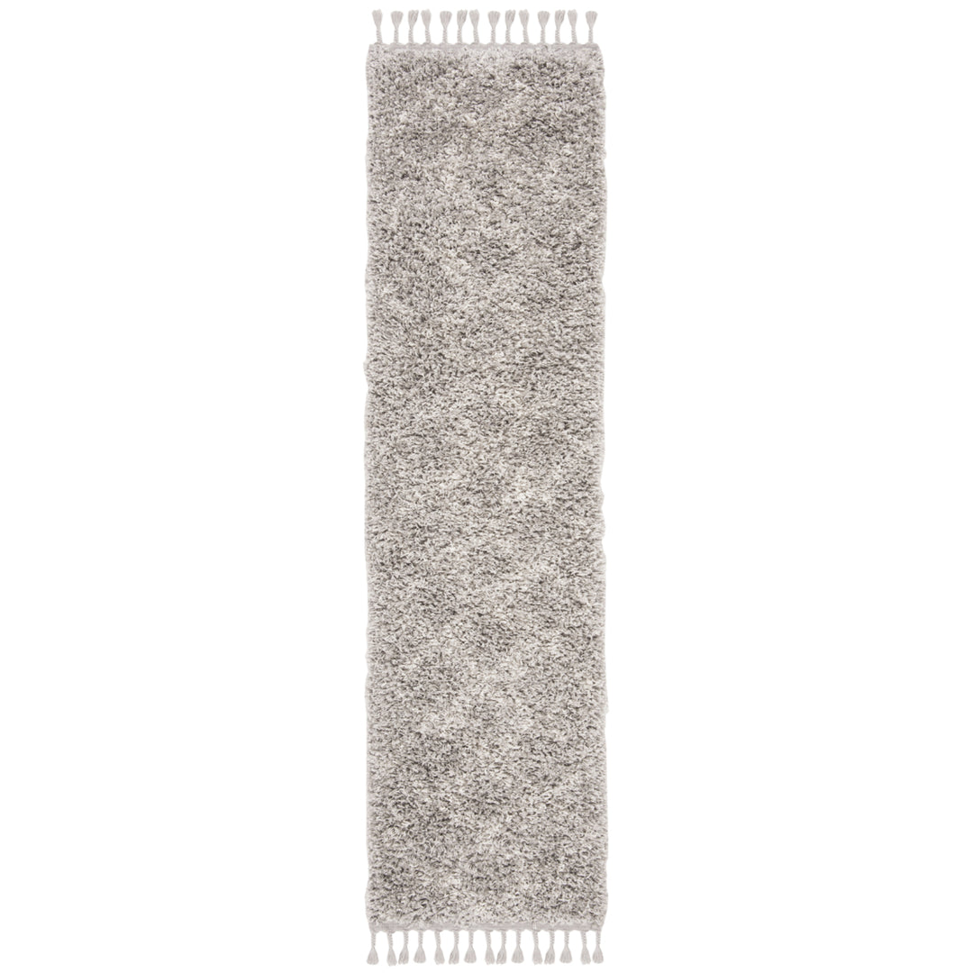 SAFAVIEH Pro Lux Shag Collection PLX432F Grey / Cream Rug Image 5