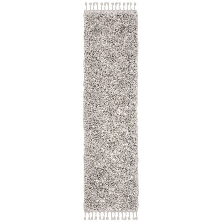 SAFAVIEH Pro Lux Shag Collection PLX432F Grey / Cream Rug Image 1