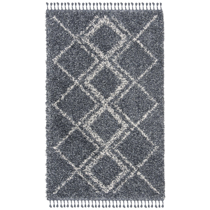 SAFAVIEH Pro Lux Shag Collection PLX432L Blue / Creme Rug Image 1