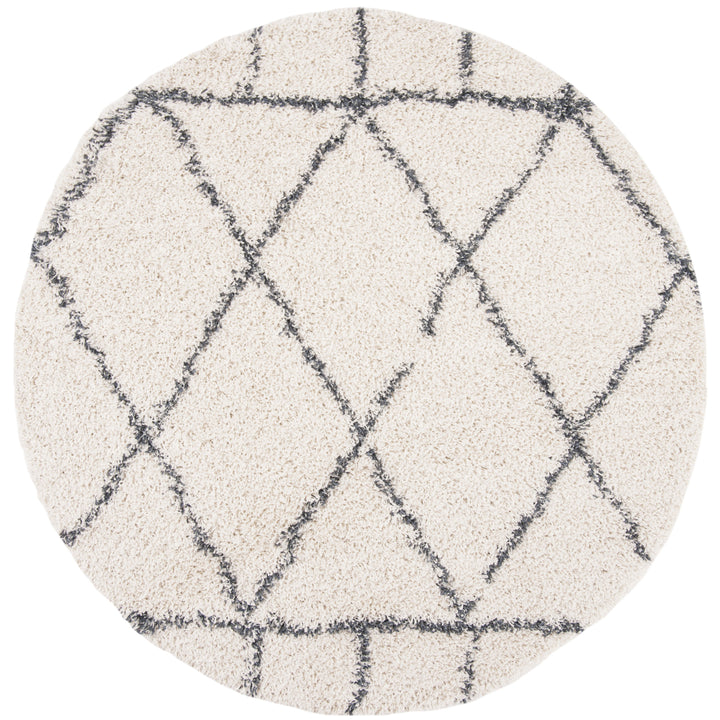 SAFAVIEH Pro Lux Shag Collection PLX433A Cream / Blue Rug Image 4