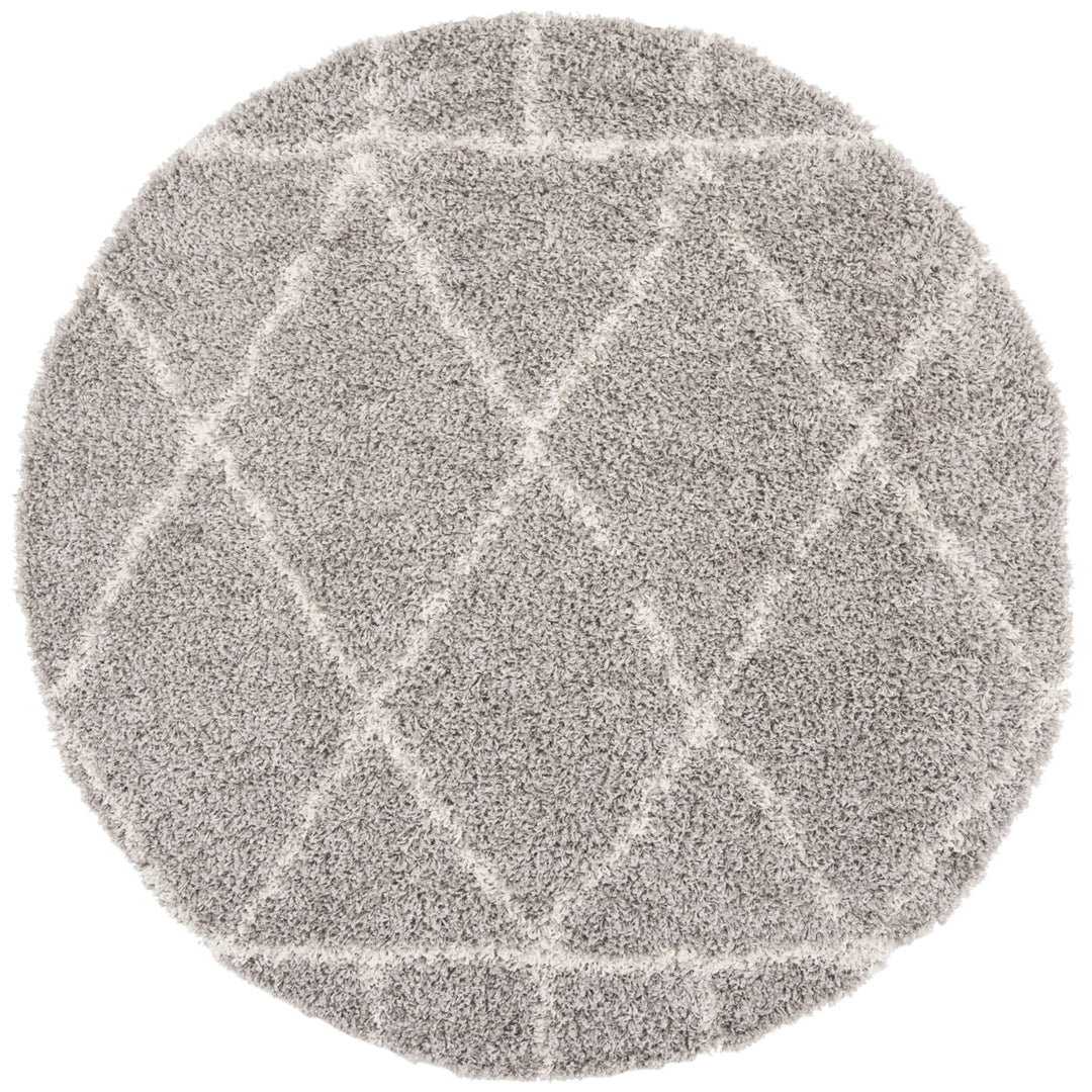 SAFAVIEH Pro Lux Shag Collection PLX433F Grey / Cream Rug Image 4