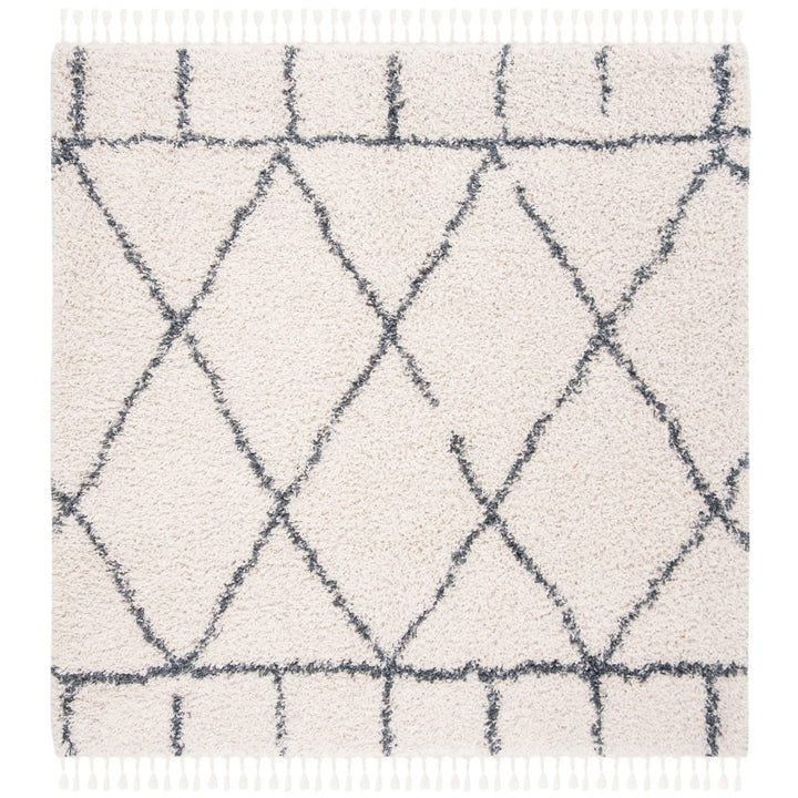 SAFAVIEH Pro Lux Shag Collection PLX433A Cream / Blue Rug Image 6