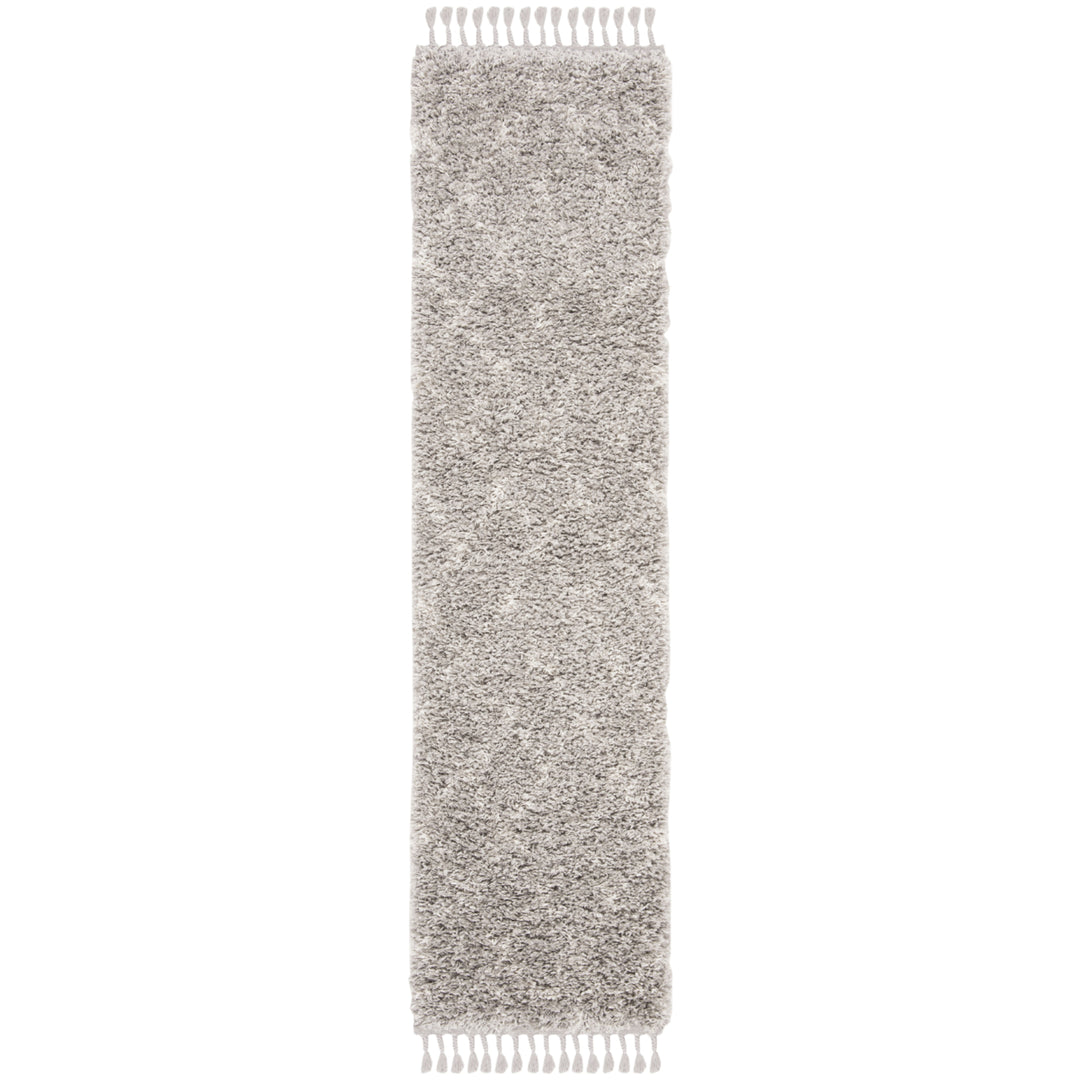 SAFAVIEH Pro Lux Shag Collection PLX433F Grey / Cream Rug Image 5