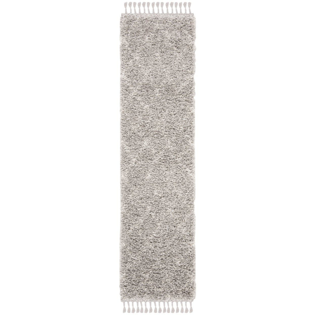 SAFAVIEH Pro Lux Shag Collection PLX433F Grey / Cream Rug Image 1