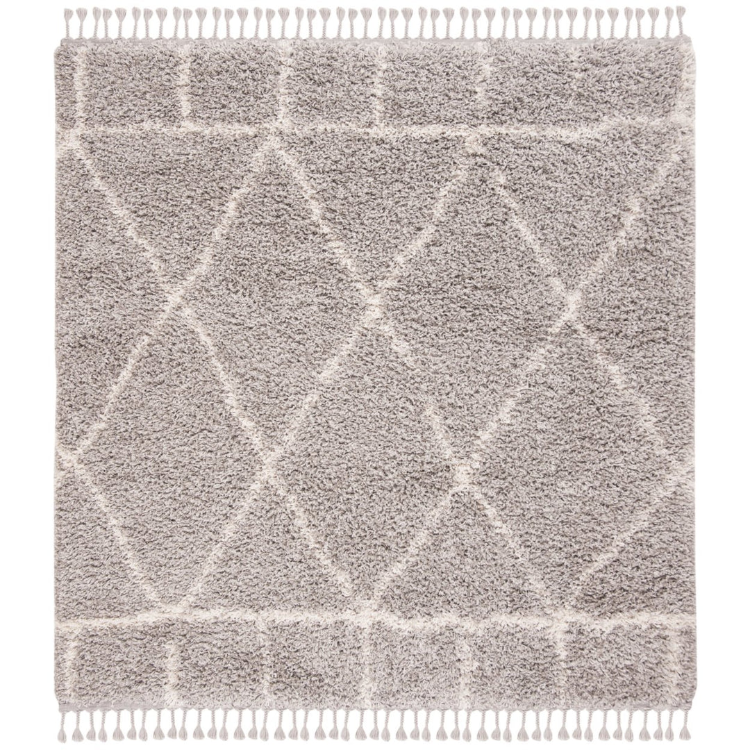 SAFAVIEH Pro Lux Shag Collection PLX433F Grey / Cream Rug Image 1