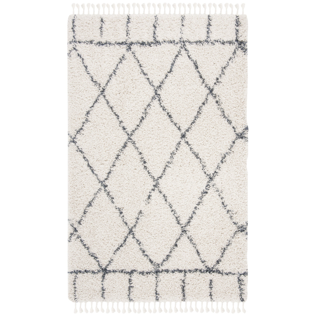 SAFAVIEH Pro Lux Shag Collection PLX433A Cream / Blue Rug Image 10