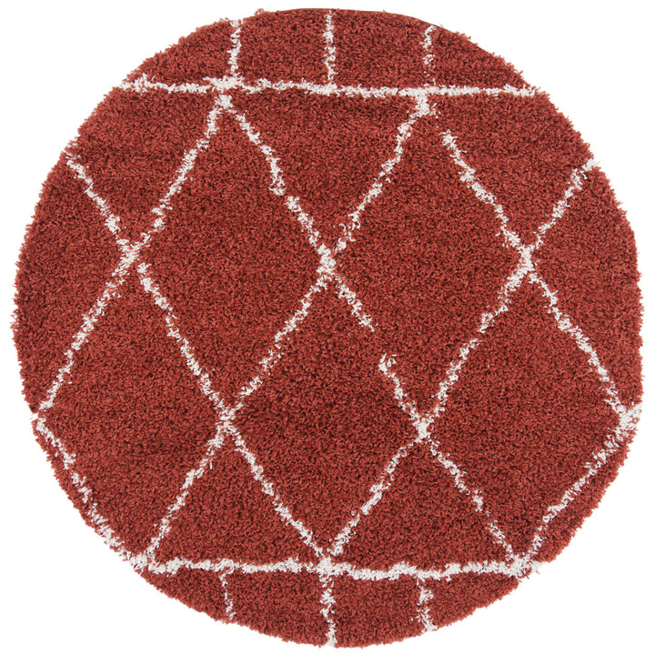 SAFAVIEH Pro Lux Shag Collection PLX433P Rust / Creme Rug Image 4