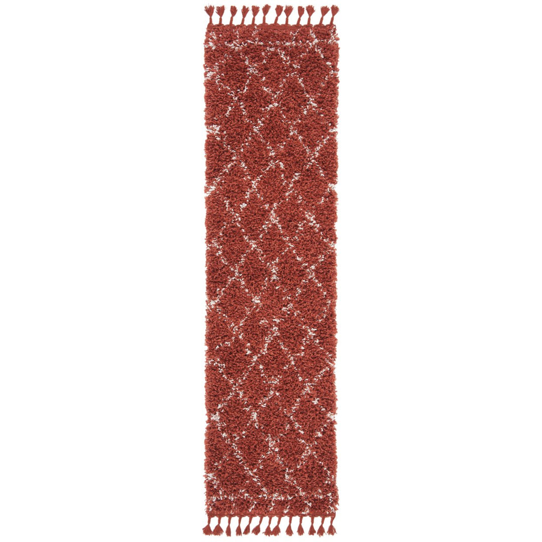 SAFAVIEH Pro Lux Shag Collection PLX433P Rust / Creme Rug Image 1