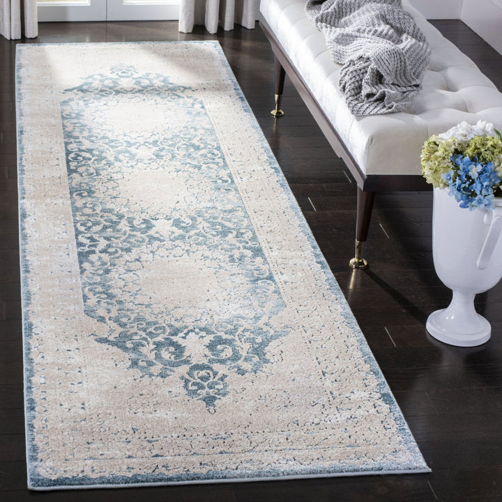 SAFAVIEH Palermo Collection PLM826T Blue / Beige Rug Image 3