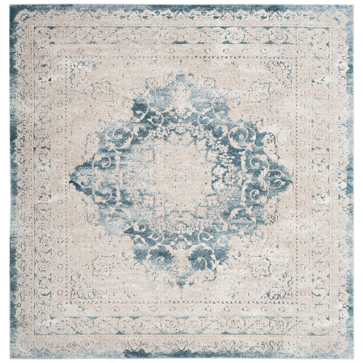 SAFAVIEH Palermo Collection PLM826T Blue / Beige Rug Image 5