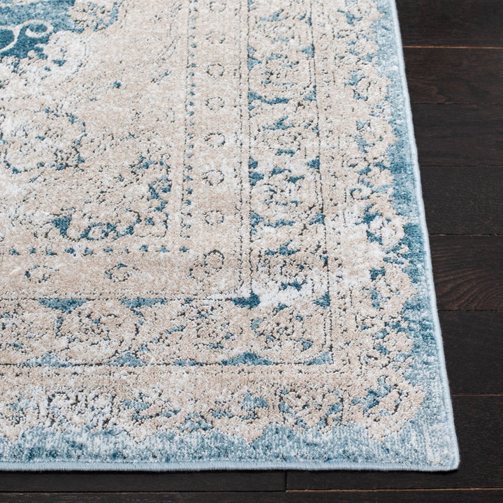 SAFAVIEH Palermo Collection PLM826T Blue / Beige Rug Image 6