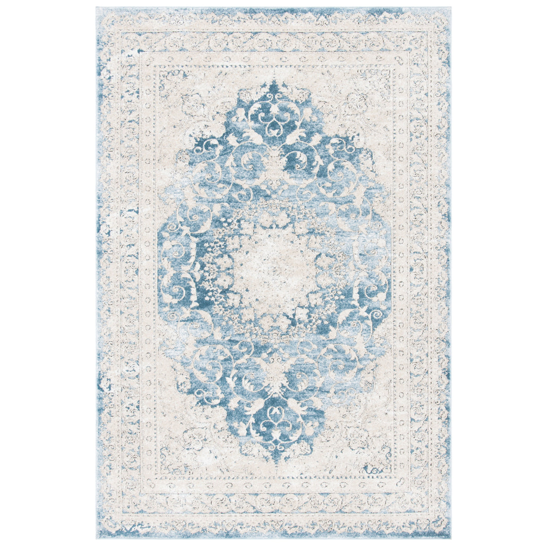 SAFAVIEH Palermo Collection PLM826T Blue / Beige Rug Image 1