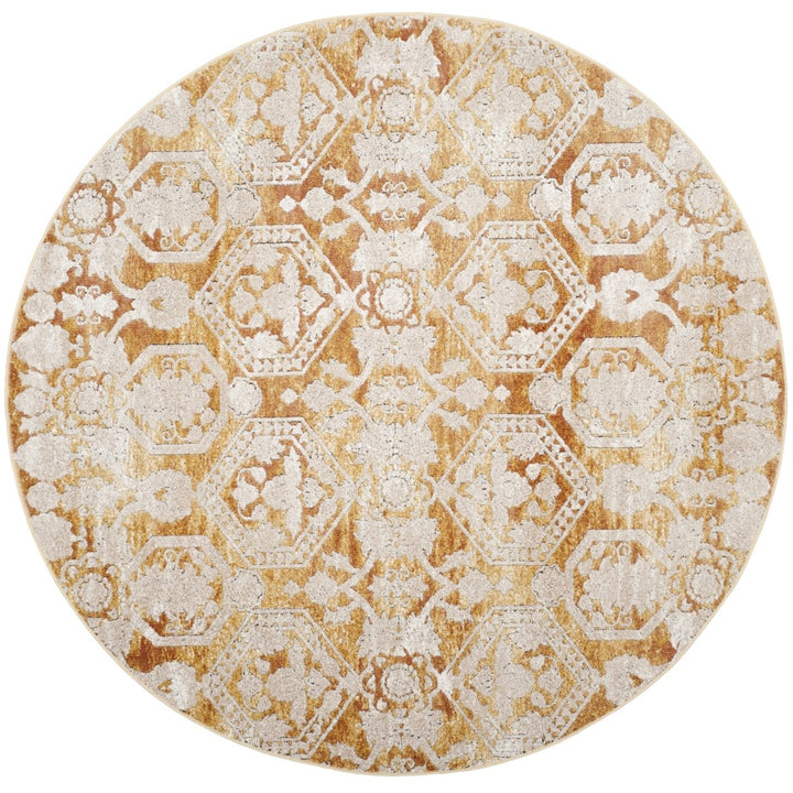 SAFAVIEH Palermo Collection PLM846G Gold / Beige Rug Image 3