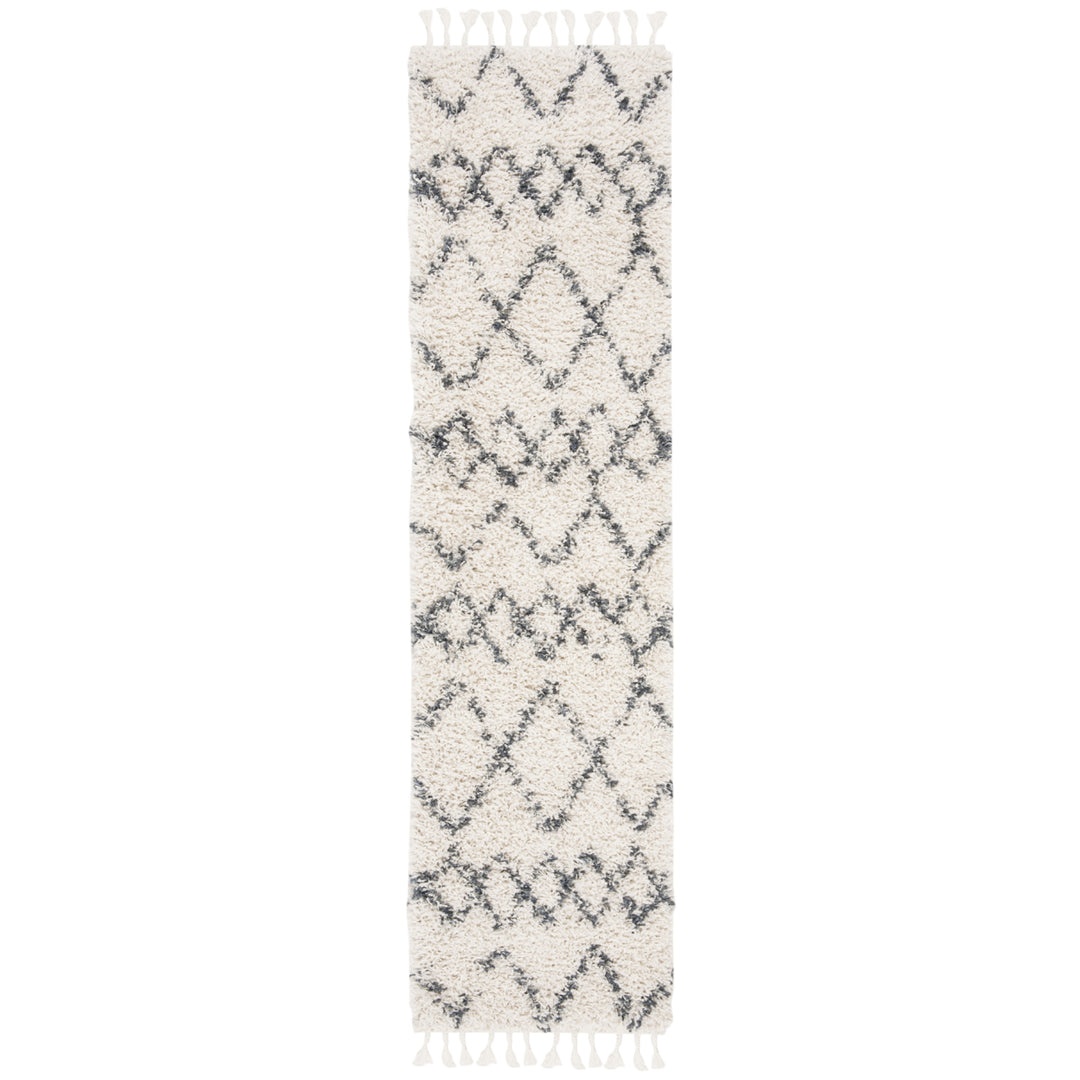 SAFAVIEH Pro Lux Shag Collection PLX434A Cream / Blue Rug Image 5