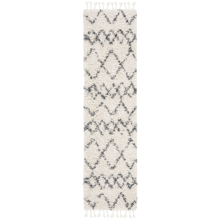 SAFAVIEH Pro Lux Shag Collection PLX434A Cream / Blue Rug Image 5