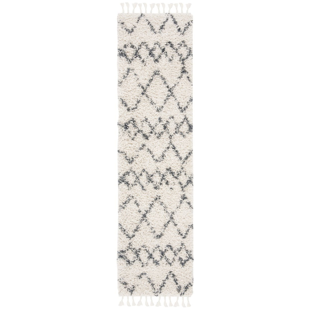 SAFAVIEH Pro Lux Shag Collection PLX434A Cream / Blue Rug Image 1