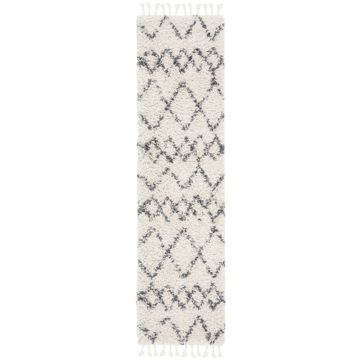 SAFAVIEH Pro Lux Shag Collection PLX434A Cream / Blue Rug Image 1