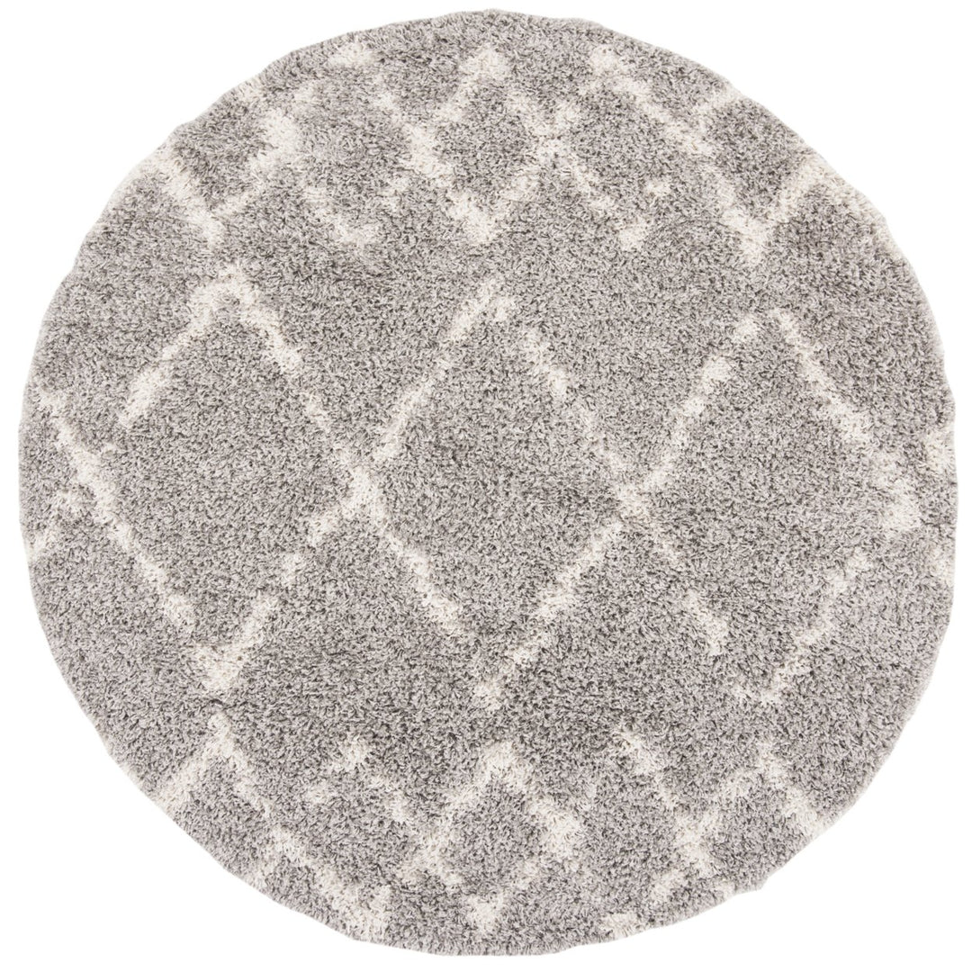 SAFAVIEH Pro Lux Shag Collection PLX434F Grey / Cream Rug Image 1