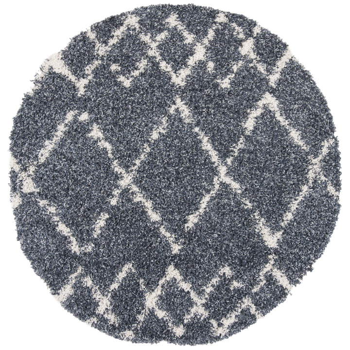 SAFAVIEH Pro Lux Shag Collection PLX434L Blue / Creme Rug Image 4