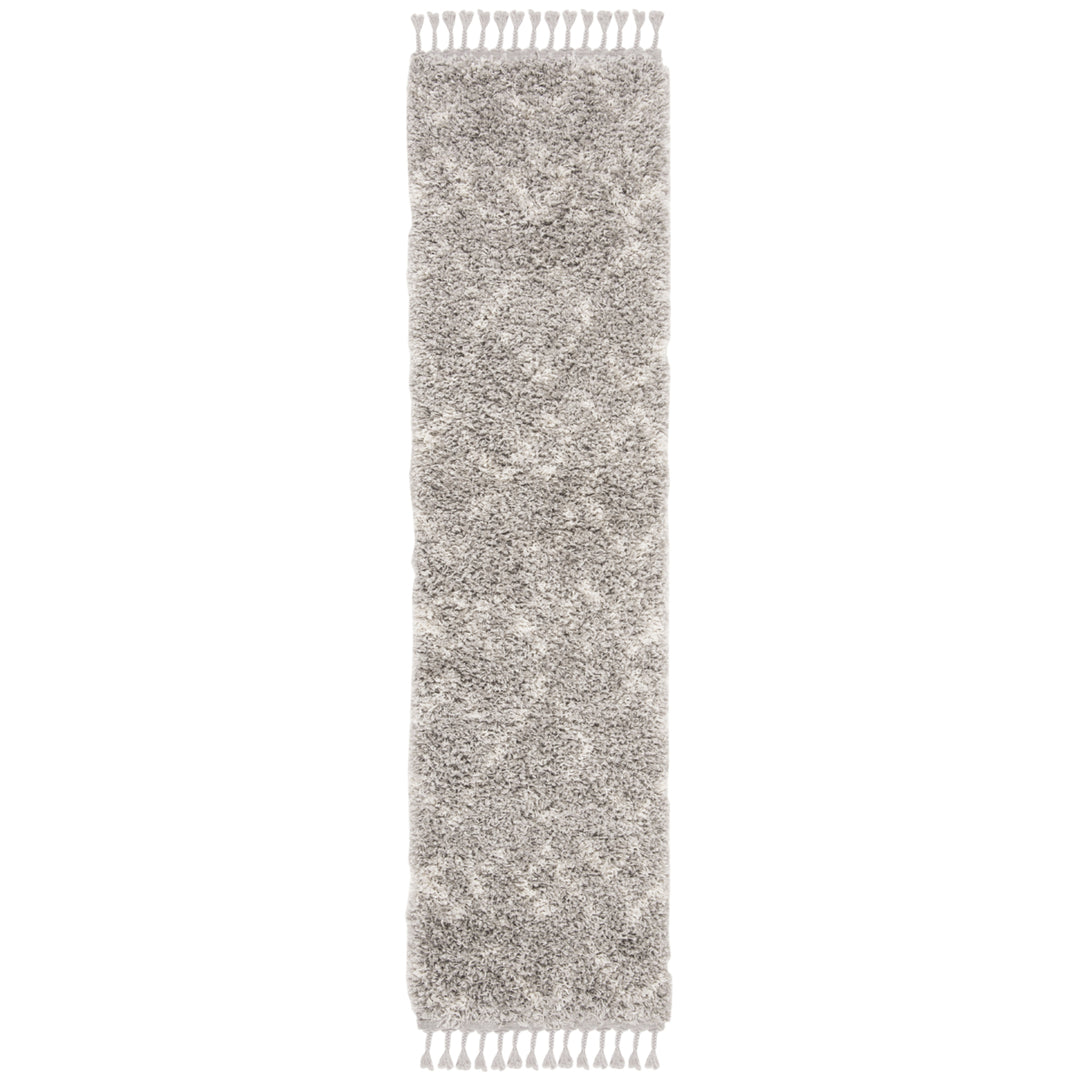 SAFAVIEH Pro Lux Shag Collection PLX434F Grey / Cream Rug Image 5