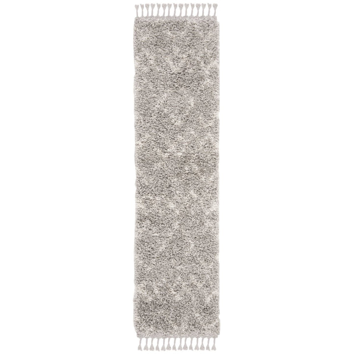 SAFAVIEH Pro Lux Shag Collection PLX434F Grey / Cream Rug Image 1