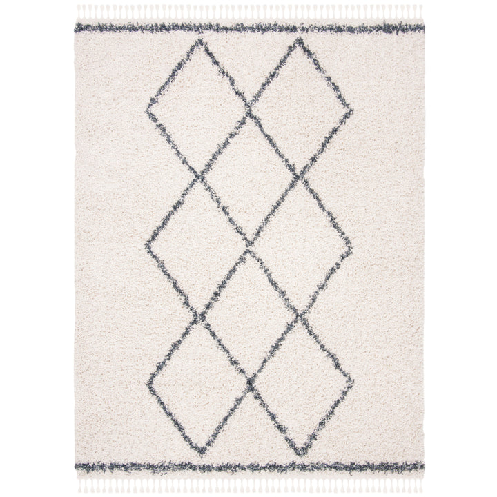 SAFAVIEH Pro Lux Shag Collection PLX435A Cream / Blue Rug Image 1