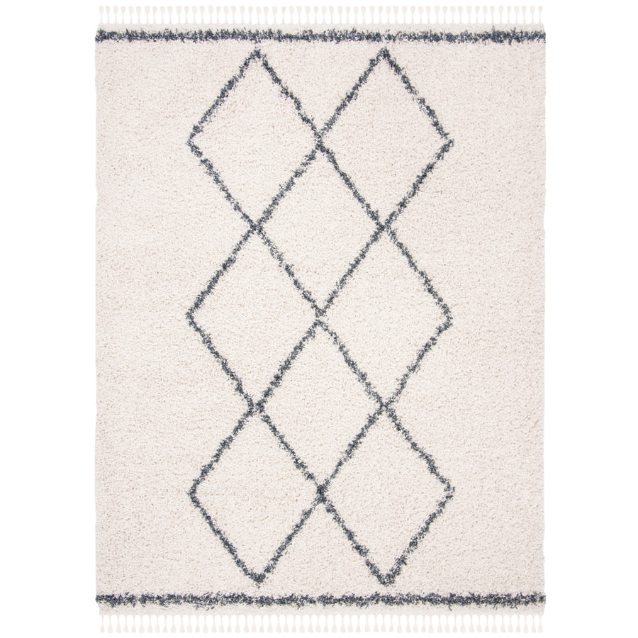 SAFAVIEH Pro Lux Shag Collection PLX435A Cream / Blue Rug Image 1