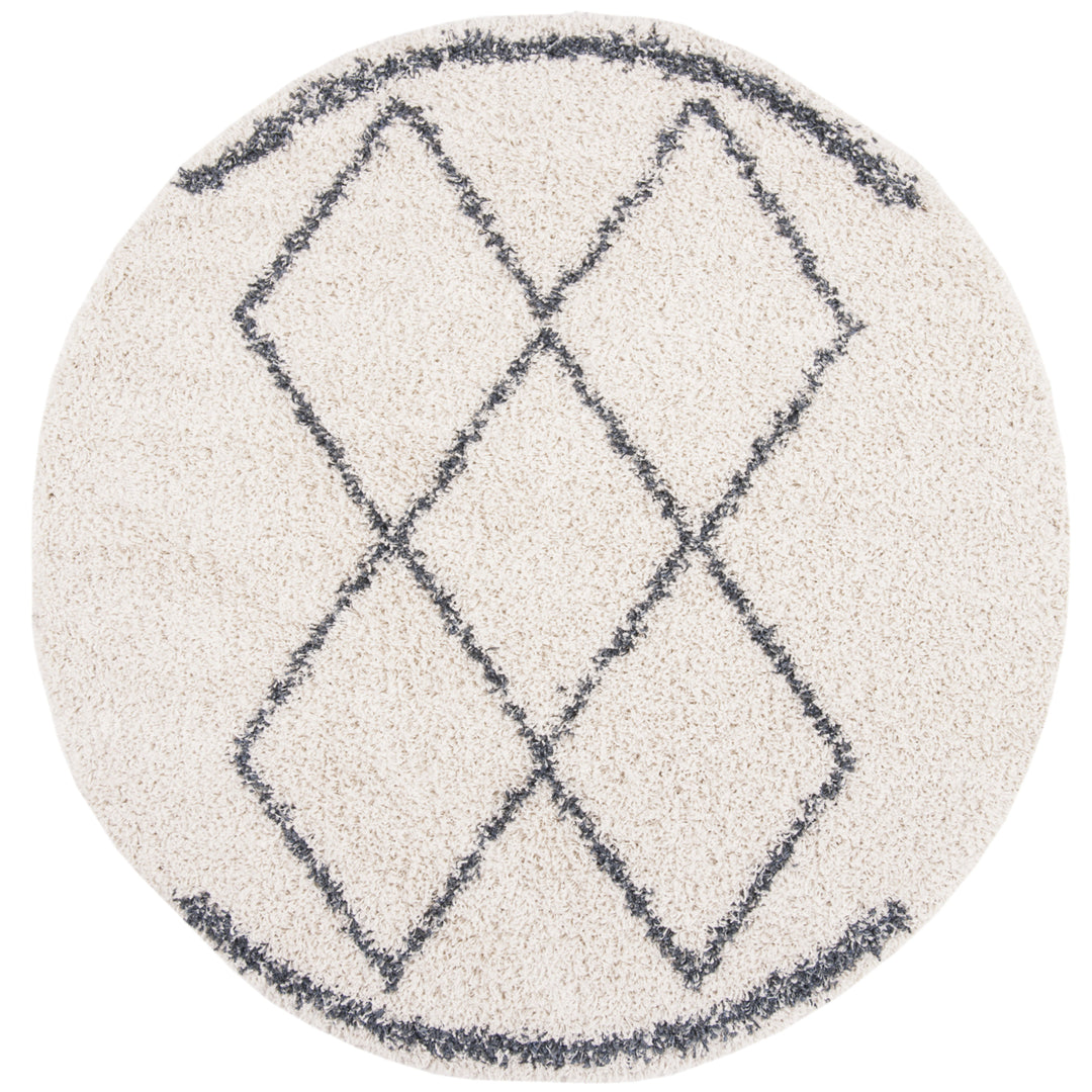 SAFAVIEH Pro Lux Shag Collection PLX435A Cream / Blue Rug Image 4