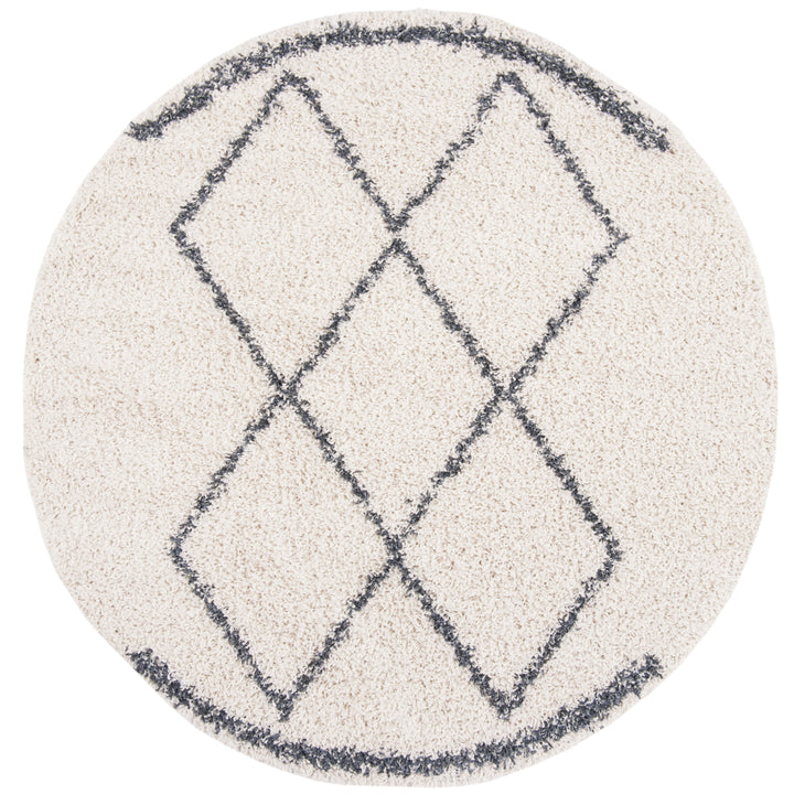 SAFAVIEH Pro Lux Shag Collection PLX435A Cream / Blue Rug Image 4