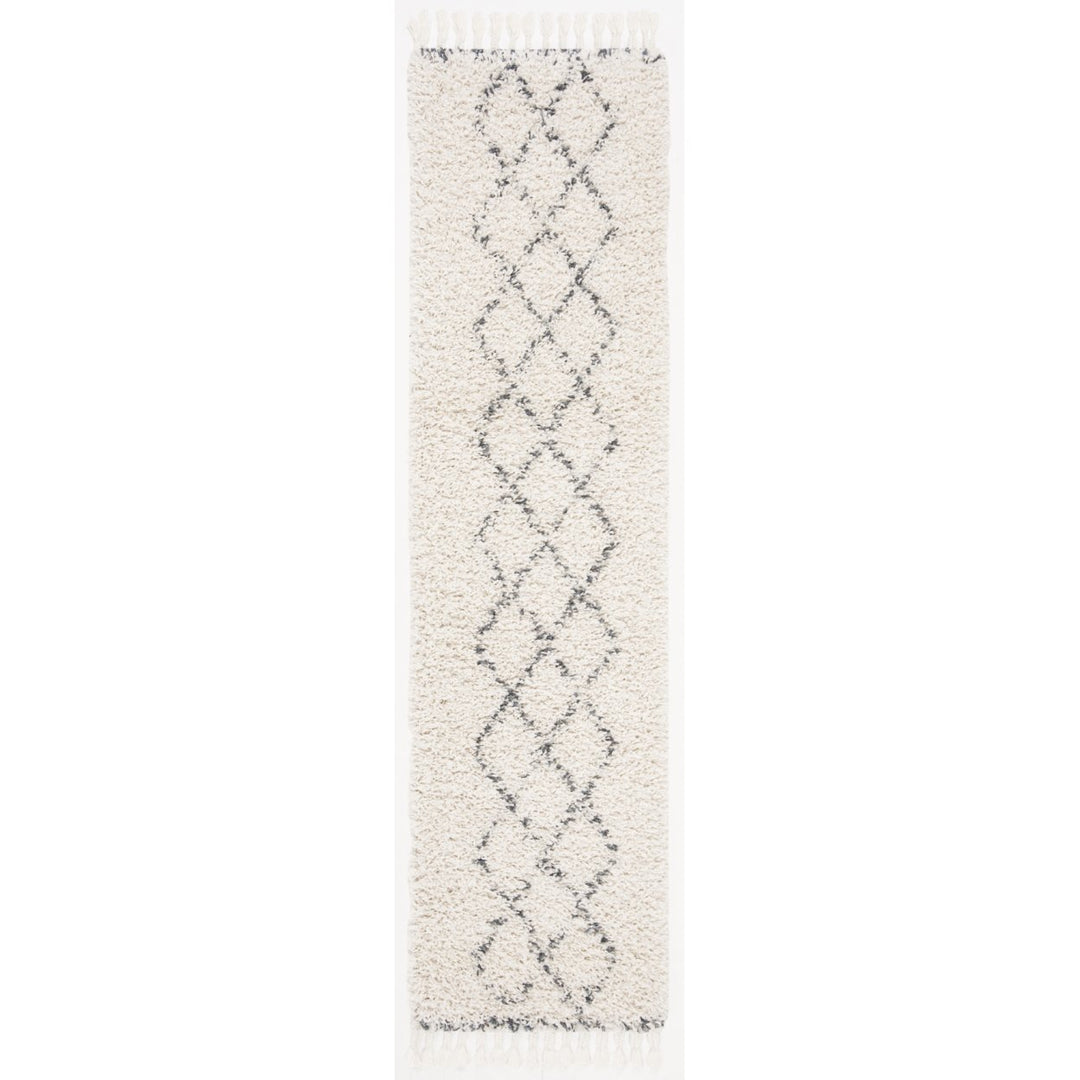 SAFAVIEH Pro Lux Shag Collection PLX435A Cream / Blue Rug Image 5