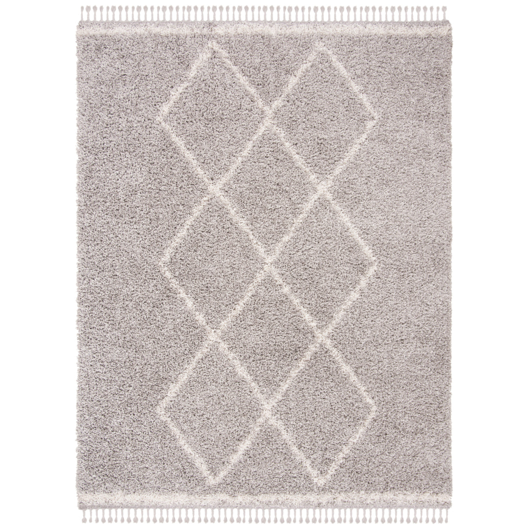 SAFAVIEH Pro Lux Shag Collection PLX435F Grey / Cream Rug Image 1