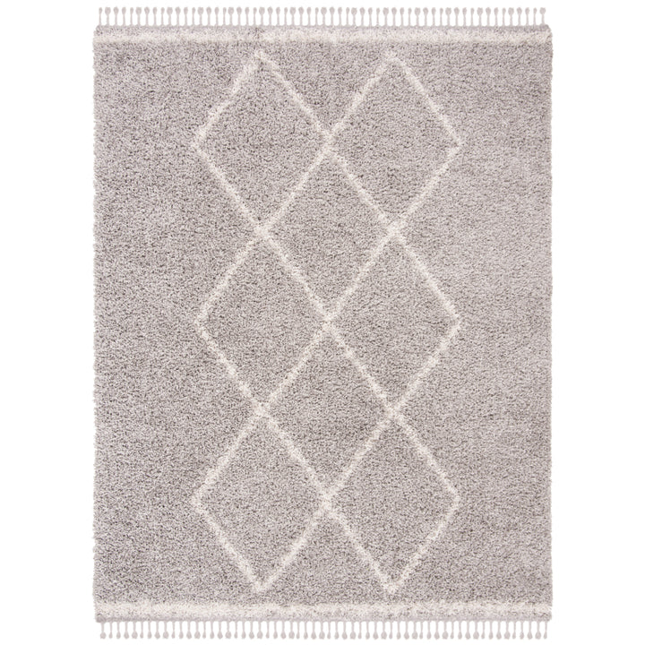 SAFAVIEH Pro Lux Shag Collection PLX435F Grey / Cream Rug Image 1