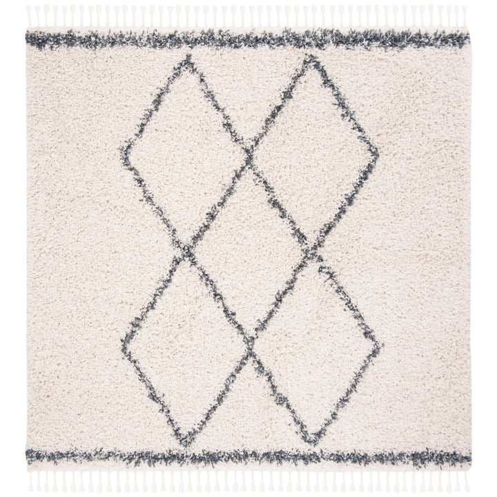 SAFAVIEH Pro Lux Shag Collection PLX435A Cream / Blue Rug Image 6