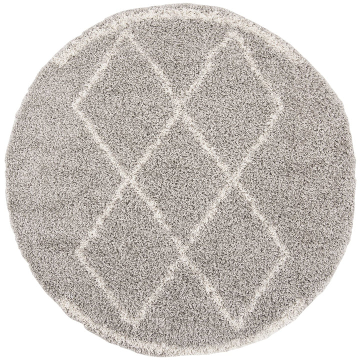 SAFAVIEH Pro Lux Shag Collection PLX435F Grey / Cream Rug Image 4