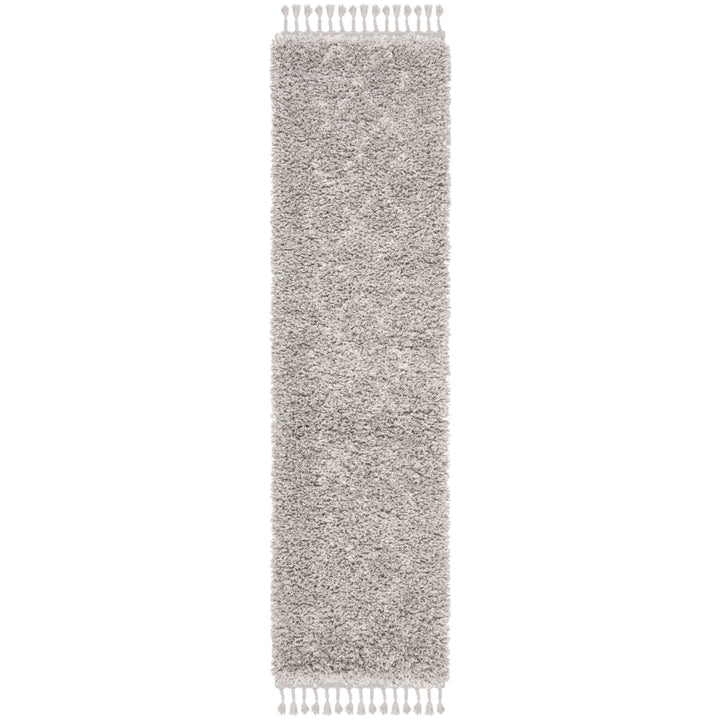 SAFAVIEH Pro Lux Shag Collection PLX435F Grey / Cream Rug Image 5