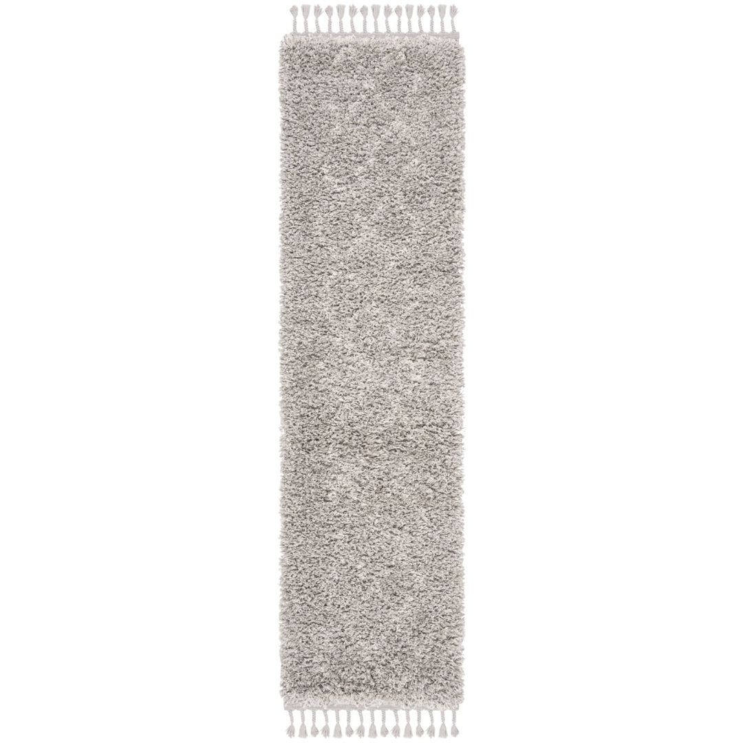 SAFAVIEH Pro Lux Shag Collection PLX435F Grey / Cream Rug Image 1