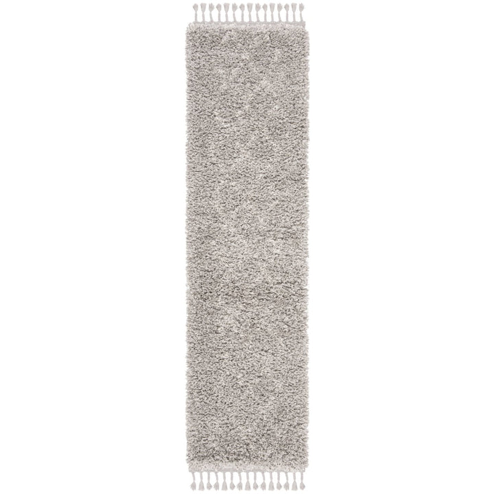 SAFAVIEH Pro Lux Shag Collection PLX435F Grey / Cream Rug Image 1