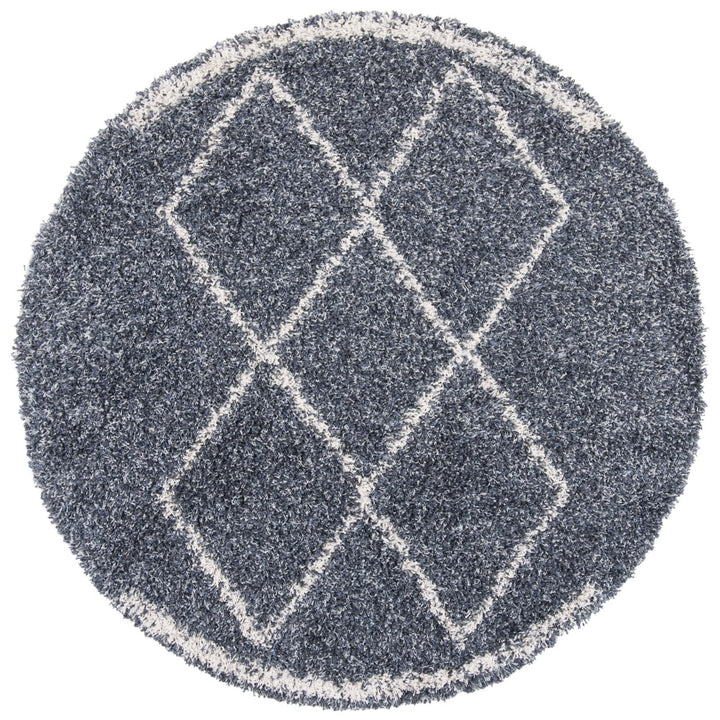 SAFAVIEH Pro Lux Shag Collection PLX435L Blue / Creme Rug Image 4