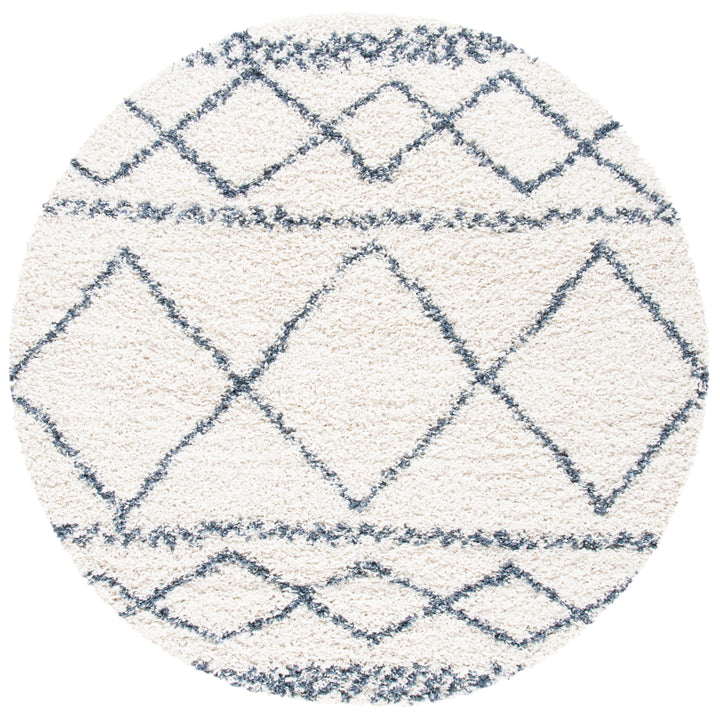 SAFAVIEH Pro Lux Shag Collection PLX436C Ivory / Blue Rug Image 4