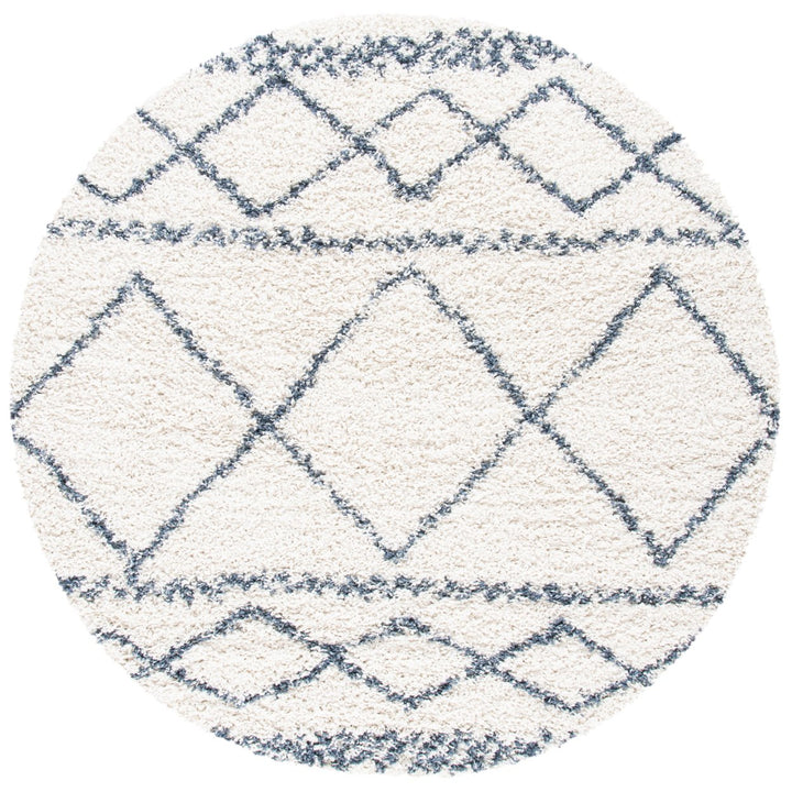 SAFAVIEH Pro Lux Shag Collection PLX436C Ivory / Blue Rug Image 1