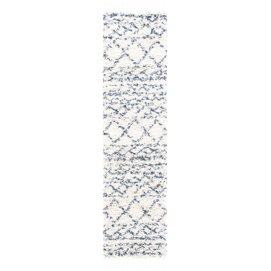 SAFAVIEH Pro Lux Shag Collection PLX436C Ivory / Blue Rug Image 5