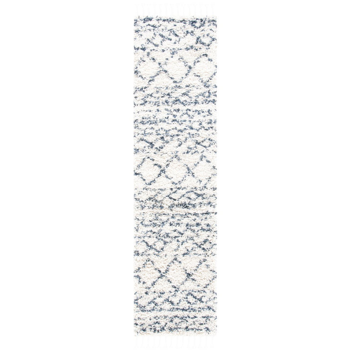 SAFAVIEH Pro Lux Shag Collection PLX436C Ivory / Blue Rug Image 1