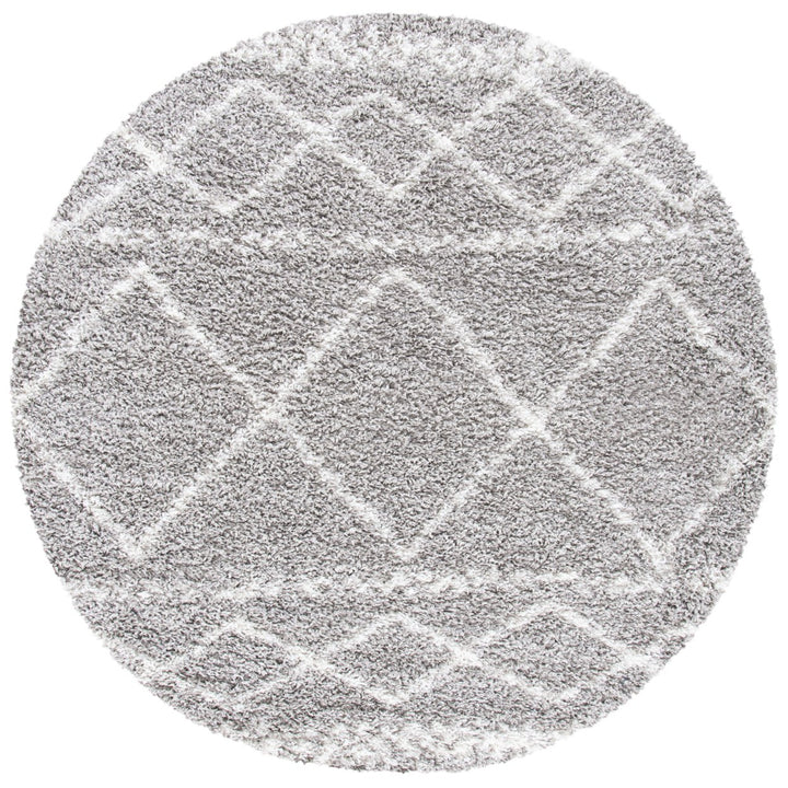 SAFAVIEH Pro Lux Shag Collection PLX436F Grey / Ivory Rug Image 1