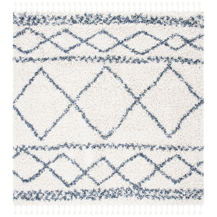 SAFAVIEH Pro Lux Shag Collection PLX436C Ivory / Blue Rug Image 6