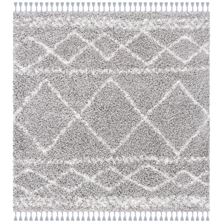 SAFAVIEH Pro Lux Shag Collection PLX436F Grey / Ivory Rug Image 1